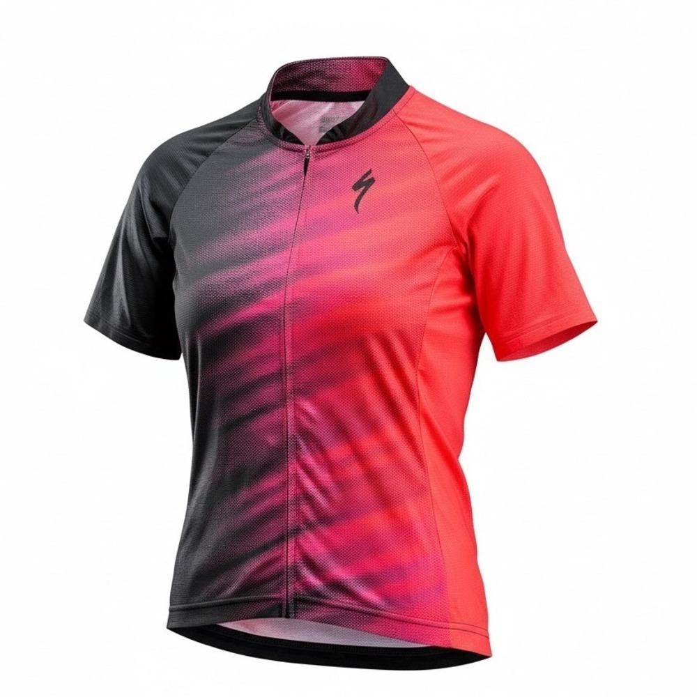 Specialized SL Air‎ Cycling Jersey Wmns Medium Pink Black Excellent Gradient Zip